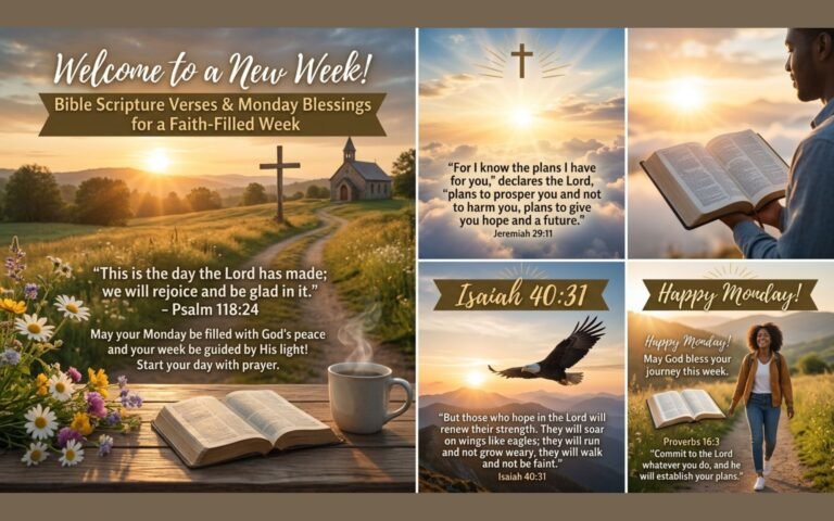 Bible Scripture Verses and Monday Blessings Quotes for a Faith Filled Week