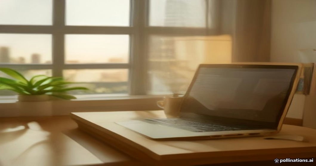 Monday blessings for career success with golden sunrise light over an office desk and open Bible