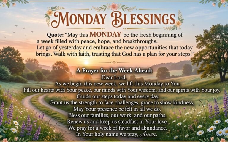 100+ Beautiful Monday Blessings Images with Quotes