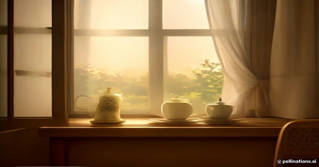 Monday morning blessings for anxiety and peace with soft golden sunrise light through a window