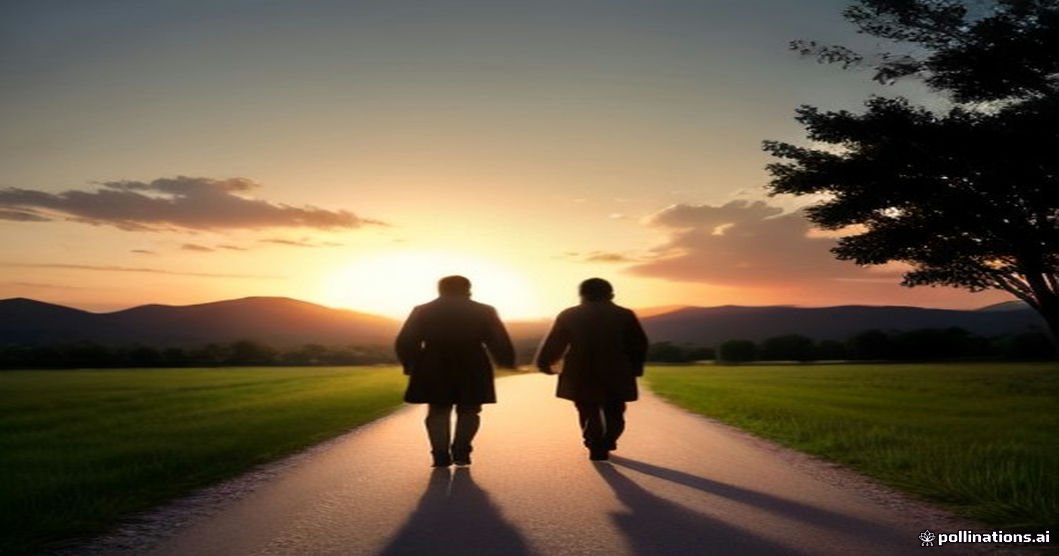 Monday morning blessings for brother walking toward a hopeful golden sunrise
