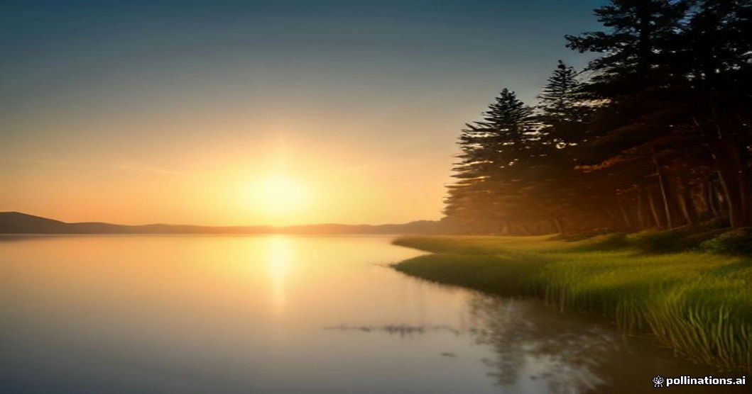 Monday morning prayer for strength and peace — golden sunrise over a calm lake, starting the week with God in quiet faith