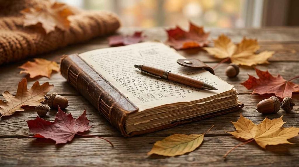 Autumn leaves blessing quote card — Fall Quotes for Social Media