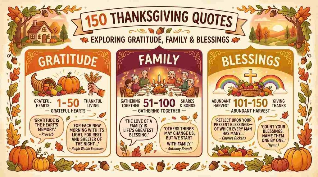 Thanksgiving blessing quote card — Short Thanksgiving Quotes