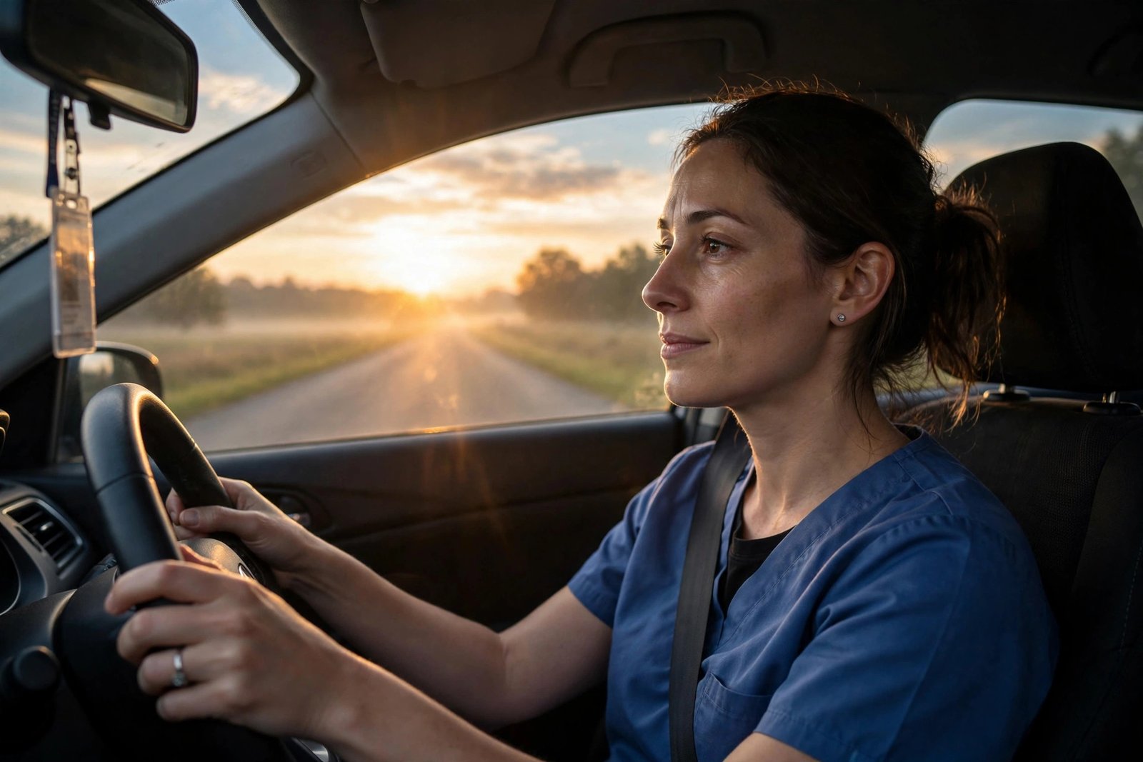 Monday blessings for night shift workers — sunrise drive home after a night shift