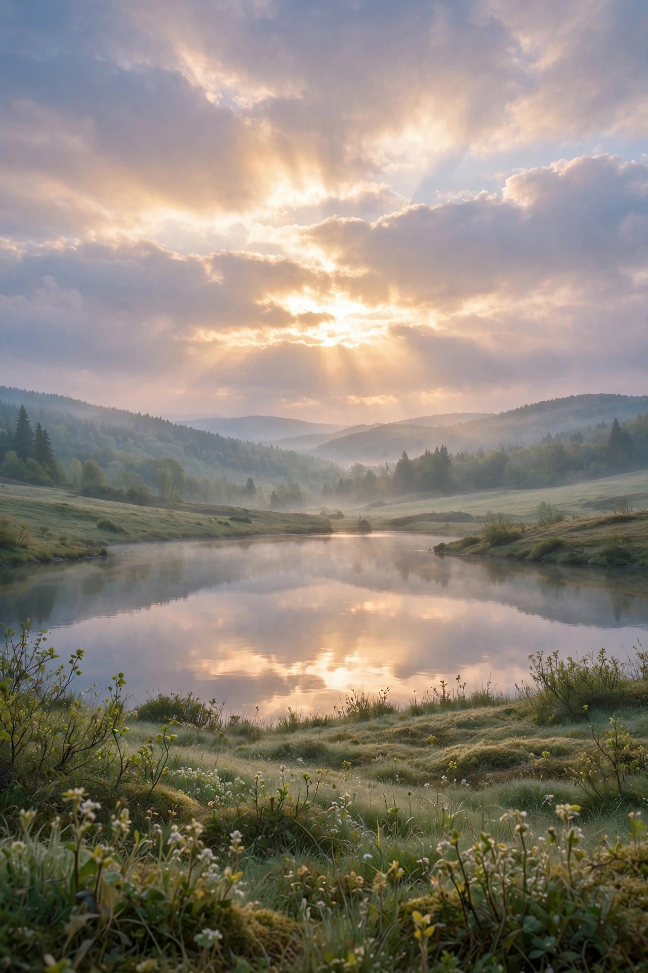 Sunrise breaking through clouds — Monday prayers for caregivers who feel tired